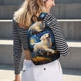 thumbnail image 5 of Lsque Vintage Starry Sky Labrador Pattern Canvas Daypack, Durable Backpack, High-quality Versatile Backpack,Vintage Compact Backpack-Medium, 5 of 6