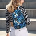 thumbnail image 5 of Lsque Turtle，Shell Algae Starfish Coral Pattern Canvas Daypack, Durable Backpack, High-quality Versatile Backpack,Vintage Compact Backpack-Small, 5 of 6