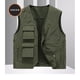 thumbnail image 4 of Chaleco de Carga Para Hombres, Ropa de Trabajo, Abrigo Sólido, Cuello Levantado, Sin Mangas, Chaqueta Sin Capucha, Camisetas Sin Mangas Odeerbi ODB175867, 4 of 5