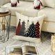 thumbnail image 5 of Funda de almohada con diseño de árbol de Navidad en acuarela, 18.0 x 18.0 in, invierno, 5 of 5