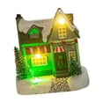 thumbnail image 4 of Casa de pueblo navideña iluminada, luz LED, pueblo nevado, regalo, escena navideña B, 4 of 9