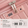 thumbnail image 3 of BAYUELSWU Luggage Sets 5 Piece Expandable Suitcase Set with Toiletry Bag + Duffel Bag, Hardside Expandable Suitcase with TSA Lock, Durable Travel Luggage (Pink), 3 of 8