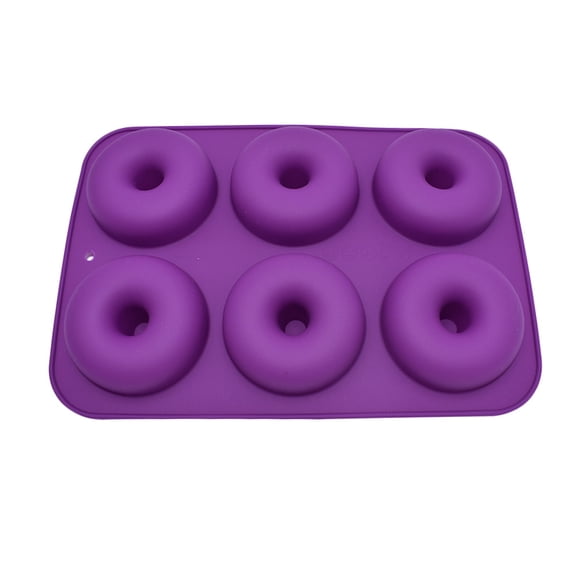 piaybook Kitchen Decor 6-Cavity Silicone Donut Baking Pan Non-Stick Mold Dishwasher Decoration Tools Baking Molds for Party Supplies
