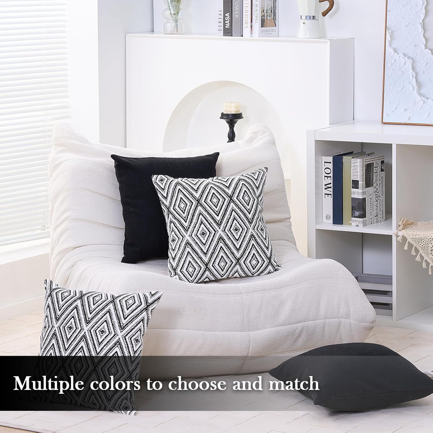 Wehilion Decorative Throw Pillow Covers Set of 2/4 Couch Pillows Linen Cushion Cover for Couch Sofa Living Room, 18"x18" inch