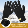 thumbnail image 2 of REDESS Mens Womens Winter Gloves Touchscreen Winter Warm Knit Gloves,Black, 2 of 7