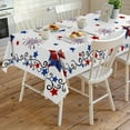 thumbnail image 3 of 4th of July Tablecloth Waterproof for Round/Rectangle/Oval/Square Tablecloth 60x120 in - Table Cloth Cover for Fall Baby Shower Christmas Wedding Party,Freedom Stars Blue Red Memorial Patriotic Flag, 3 of 6