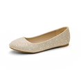 thumbnail image 2 of DREAM PAIRS Womens Rhinestone Ballet Flats Shoes, Gold - 5.5 (Sole-Shine), 2 of 4