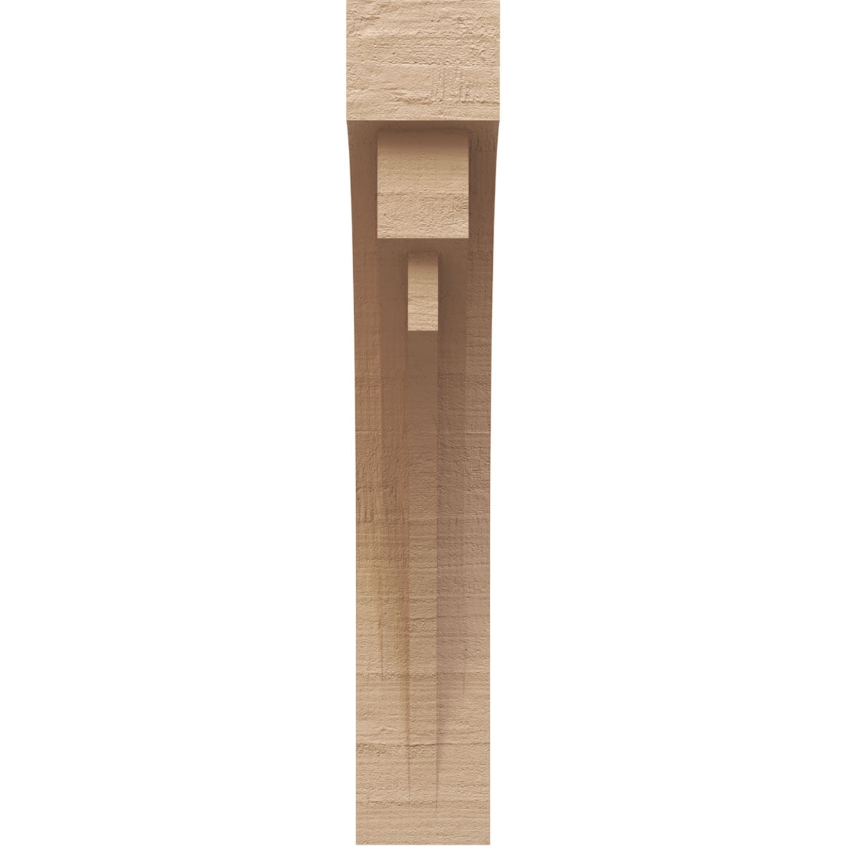 5"W x 10"D x 30"H Thin Rockford Rough Cedar Woodgrain TimberThane Corbel, Primed Tan