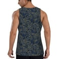 thumbnail image 3 of Easygdp Golden Peonies Men's Tank Top, Sleeveless Muscle T Shirts, Breathable, Quick-Dry, Loose for Gym, Running, Fitness - Small, 3 of 9