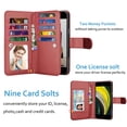 thumbnail image 2 of Njjex Wallet Cases for 4.7" iPhone SE 2020 / iPhone 8 / iPhone 7, Njjex [Wrist Strap] Luxury PU Leather Wallet Flip Protective Case Cover with 9 Card Slots & KickStand -Wine Red, 2 of 5