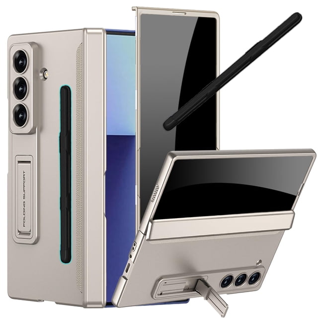 Funda YQODSZ para Samsung Galaxy Z Fold 7 con soporte para bolígrafos S y privacidad