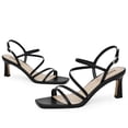 thumbnail image 4 of Tacones Easyfox negros con tiras para gatito, punta abierta, talla 8, 4 of 7