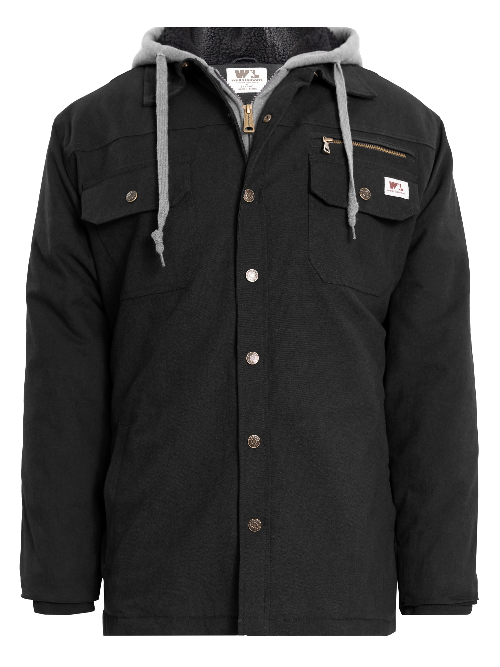 Wells Lamont Quilted Flex Canvas Thermal Sherpa Lined Shirt Jacket