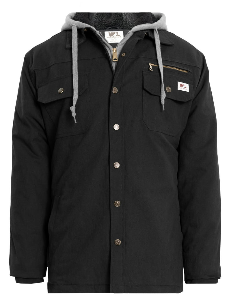 Wells Lamont Quilted Flex Canvas Thermal Sherpa Lined Shirt Jacket