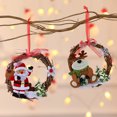 thumbnail image 4 of Guirnalda de ramita Irfora Mini guirnalda de ramitas navideñas, adorno colgante, decoración de guirnalda, Papá Noel, muñeco de nieve, oso, reno, decoración navideña, adornos para árboles de Navidad Irfora Guirnalda de ramita, 4 of 7