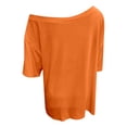 thumbnail image 6 of Bibifish Womens T-Shirts Off Shoulder Short Sleeve Loose Fit Tees Casual Summer Vacation Beach Weekend Street Style Everyday Tops, 6 of 6