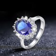 thumbnail image 2 of Blue Gem Ring Female Ring Exquisite Ring Jewelry, 2 of 9