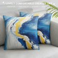 thumbnail image 3 of Pratyus Waves Brush Strokes Stripes Pillow Cases with Zipper Closure Home Decor for Living Room Bedroom Cushion Outdoor Pillowcase 1PC 12x12in, 3 of 5