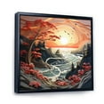 thumbnail image 2 of Designart "Coastal Calm Papercut I" Nautical & Beach Floater Framed Canvas Print, 2 of 7