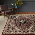 MDA Rug Imports Hollywood Collection Floral Area Rug Burgundy 3'9'' X 5