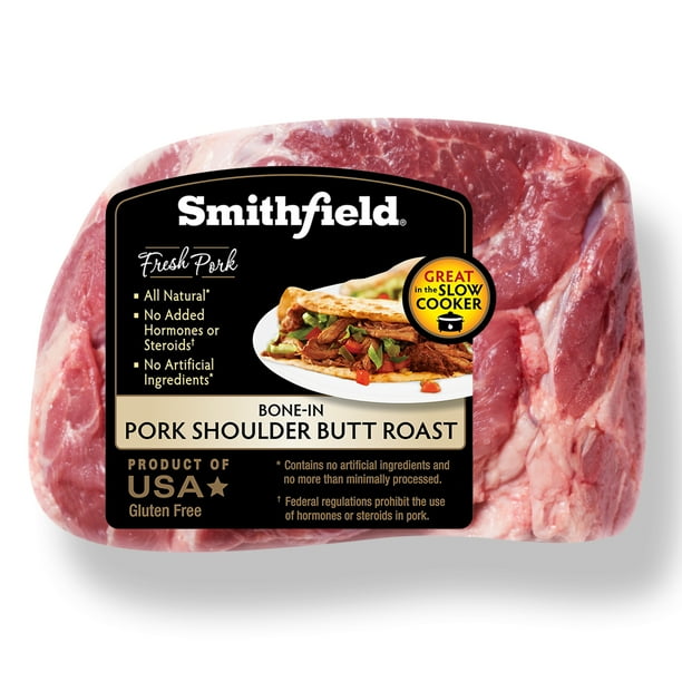 Smithfield Fresh Pork Shoulder Butt Roast Bone In 4 9 10 Lb Walmart Com Smithfield Fresh Pork Shoulder Butt Roast Bone In 4 9 10 Lb Walmart Com