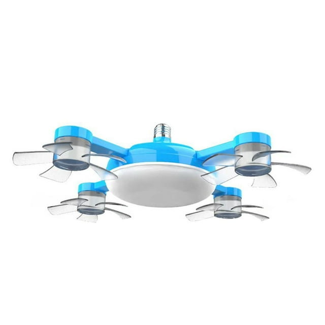 Drone Fan Light 4 Fan With Lights New Plug In Ceiling Fan 20" Ceiling Remote 60W 3 Color Dimmable LED 4 Styles For Living Room