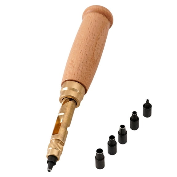 Multifunctional Leather Hole Puncher Tool Screw Hole Puncher 6 Tips Sizes 1.5mm 2mm 2.5mm 3mm 3.5m 4mm Craft Punches