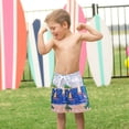 thumbnail image 4 of FORMRS Boys Swim Trunks Quick Dry Mesh Liner Boardshorts Sizes XS-XL, Green Seaside, 4 of 7