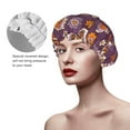 thumbnail image 4 of Easygdp Buffalo Plaid and Butterflys Shower Caps for Women, Double Waterproof Layers Shower Cap, Quick Drying Bath Hair Cap Reusable, 4 of 9