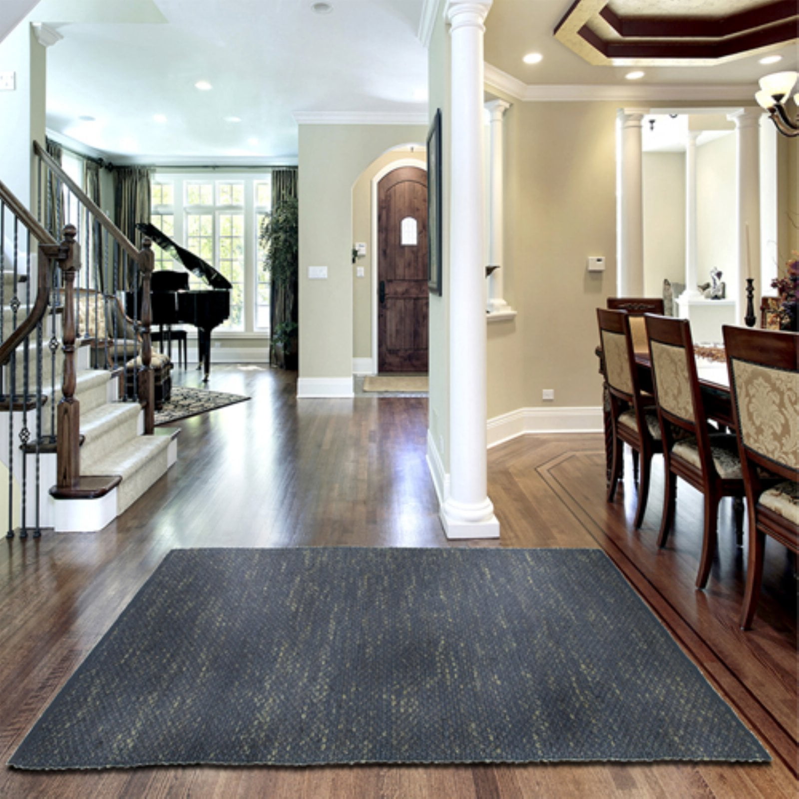 Ox Bay Distressed Natural 9' x 12' Contemporary Indoor Area Rug