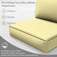 thumbnail image 6 of Pakunoda 8Pcs Cushion Covers for Outdoor Furniture, Waterproof Patio Cushion Covers Replacement Slipcovers with Zipper, Washable Reusable Outdoor Cushion Covers Light Yellow, Covers Only, 6 of 7