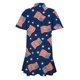 thumbnail image 3 of WILLBEST Vestidos para Mujer, Vestido Informal de Talla Grande para Vacaciones, de Manga Corta, con Abertura Frontal y Dobladillo con Volante, Mezcla Cómoda, Atuendo de Primavera y Verano Grande​​, 3 of 3