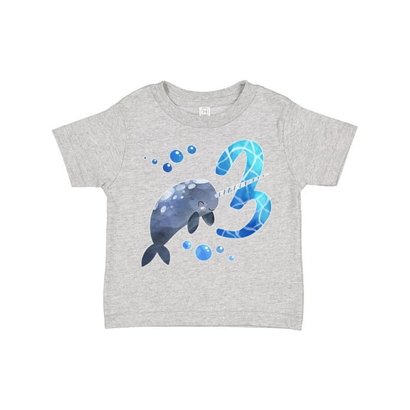 Inktastic Cute Narwhal 3rd Birthday Boys or Girls Toddler T-Shirt