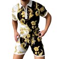 thumbnail image 1 of Retro 3D Printing Zipper Hombres Primavera y otoño Camiseta Traje Traje deportivo Pompotops oipoqjl45005, 1 of 1