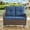 Brown Wicker/Blue Cushion, variant on Behousewell Outdoor Glider Loveseat Sofa Wicker Rattan Glider Sofa,Patio 2 Seater Wicker Sofa with Thicking Back & Seat Cushions for Garden Balcony Backyard