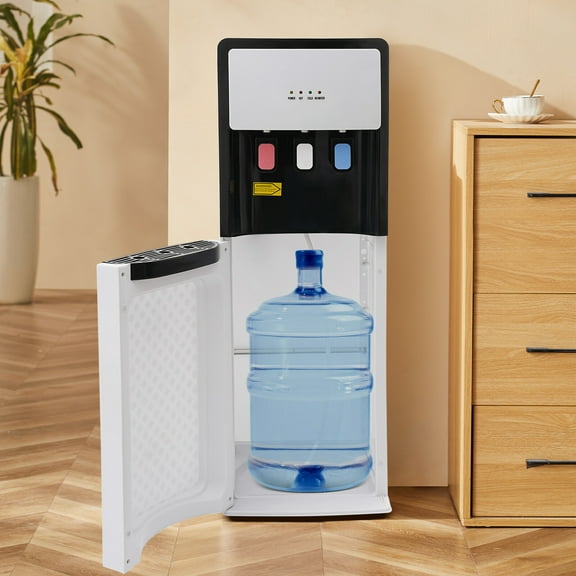 Water Dispenser Bottom Loading Water Cooler for 5 Gal Bottles w/Indicator Lights