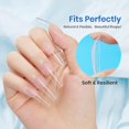 thumbnail image 4 of HLONK 500Pcs Clear False Nail Tips Full Coverage Acrylic Gel Set  for Gel Nail Extensions Acrylic False Press Nail Tips, 4 of 6