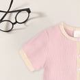 thumbnail image 5 of CAUYDY Preemie Girls Pajamas Spring Summer Newborn Clothes for Boys Baby Short Sleeve Jumpsuit Unisex Infant One-Pieces 0 3 6 9 Months 1T 2T Sizes 12-18 Months,Pink, 5 of 9