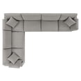 thumbnail image 3 of Modway Commix 6-Piece Upholstered Fabric & Wood Sectional Sofa in Light Gray, 3 of 5