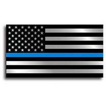 20 Pack of Small Sized Thin Blue Line Police Officer BLM American Flag Vinyl Decal Sticker Car Truck 1.3" x 2.5"