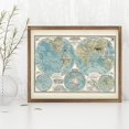 thumbnail image 2 of 1897 Global Hemispheres World Map - 11x14 Unframed Art Print - Great Vintage Home Decor, 2 of 9