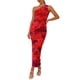 thumbnail image 1 of Vestido PRETTYGARDEN de un Hombro con Fruncido y Estampado Floral XXL, 1 of 6