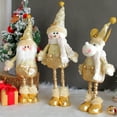 thumbnail image 3 of Dserfhy Christmas Gnome Plush Doll Retractable Legs Santa Claus Snowman Elk Ornament Adjustable Standing Figurine Decoration, 3 of 8