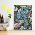 thumbnail image 2 of FORMRS Acrylic Clipboard with Low Profile Clip Standard A4 Letter Size, 12.5" x 9", Sea Plants Pattern, 2 of 8