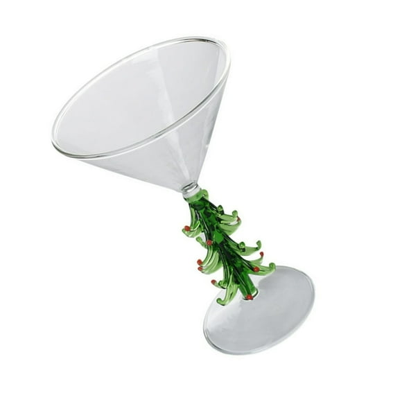HLONK Creative Christmas Themed Glassware Cocktails Drinking Glass Martinis Drinkware