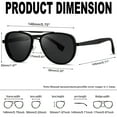thumbnail image 5 of KANASTAL Aviator Sunglasses Polarized Men UV400  Retro Sun Glasses Double Bridge Design, Spring Hinges for Comfort, UnisexStyle Shades, 5 of 7