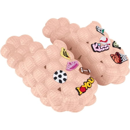 

Massage Bubble Slides Slippers for Women and Men Funny Lychee Non-slip Spa Slippers Gym House Slippers Shower Bedroom Slippers Reflexology Sandals for Ladies Soft Pillow Stress Relief Slide