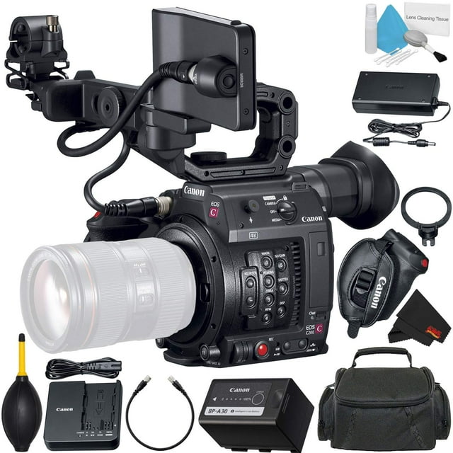 Canon EOS C200 Cinema Camera -EF-Mount (2215C002) Bundle with Carrying Case + More