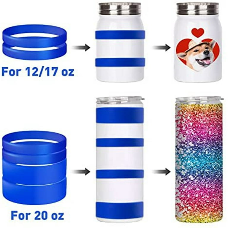 Modixun 12pcs Silicone Bands for Sublimation Tumbler Prevent Ghosting, with  2pcs Heat Resistant Tapes, Tight-Fitting Silicone Wraps Elastic Sublimation  Paper Holder Ring Bands – BigaMart