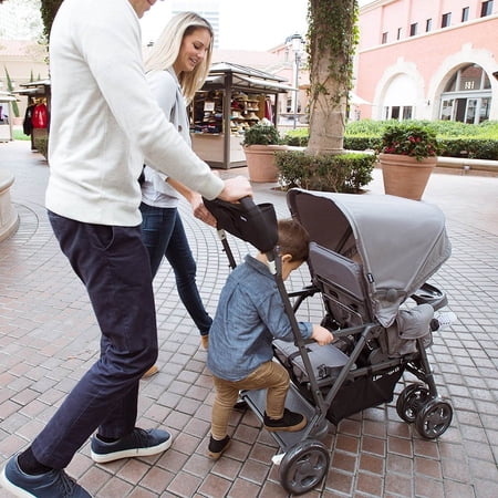 joovy Caboose Ultralight Sit and Stand Double Stroller, Black